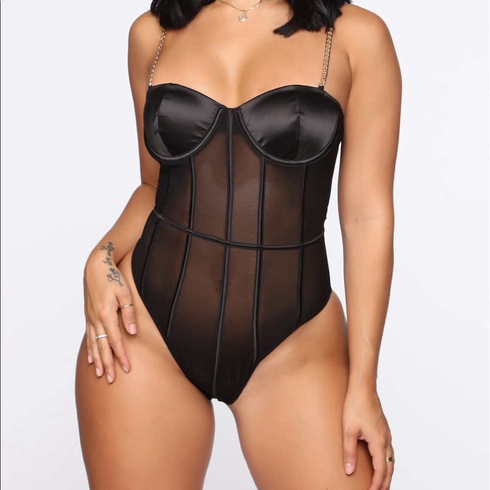 Chain to You Bodysuit - Black